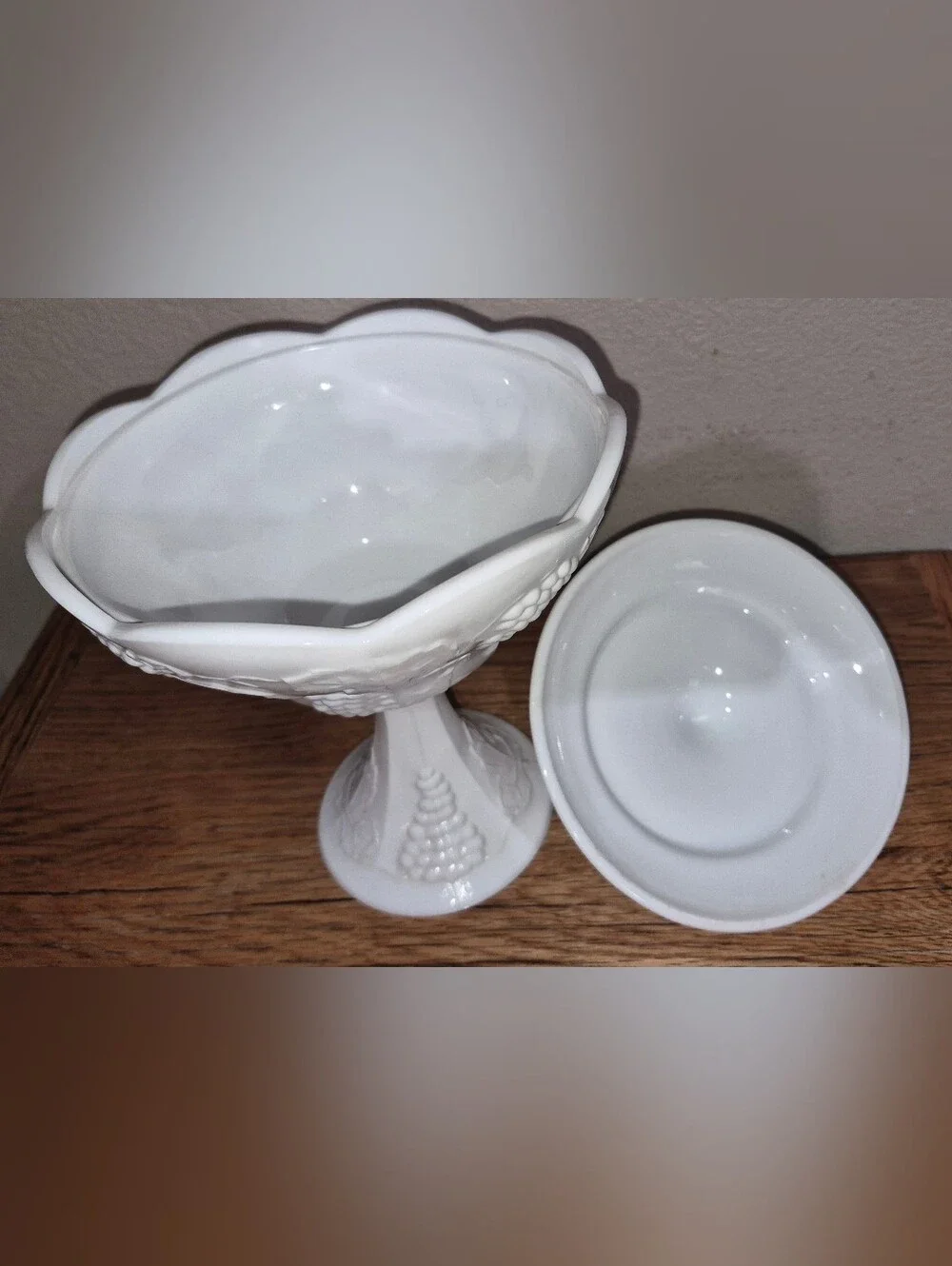 Indiana Glass clustered circa topped